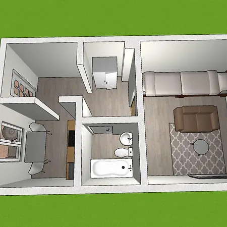 Apartament Emas 1 Mit 2 Einzelbetten, Kueche, Wlan, Tv